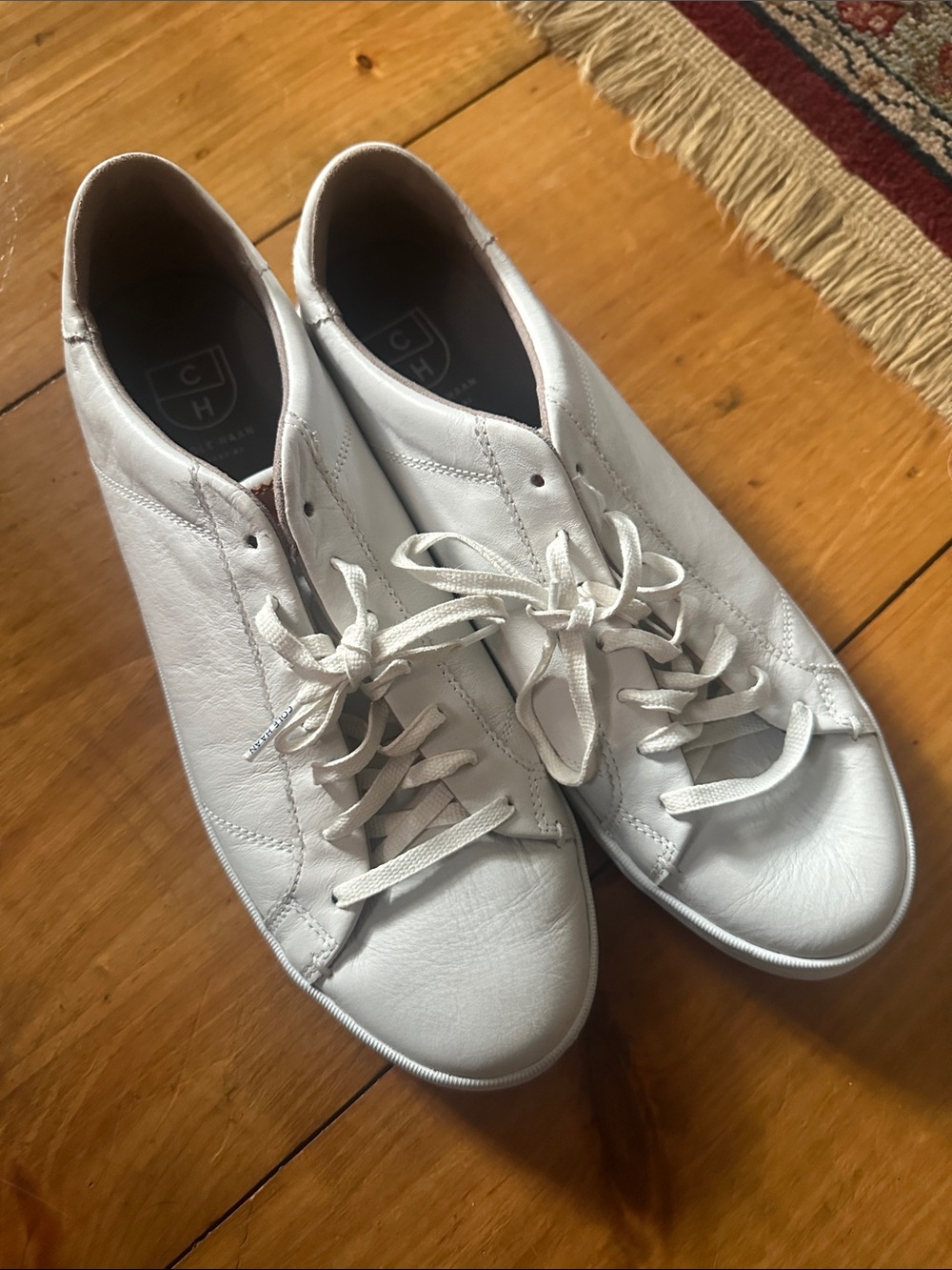 Cole Haan White Leather Sneakers